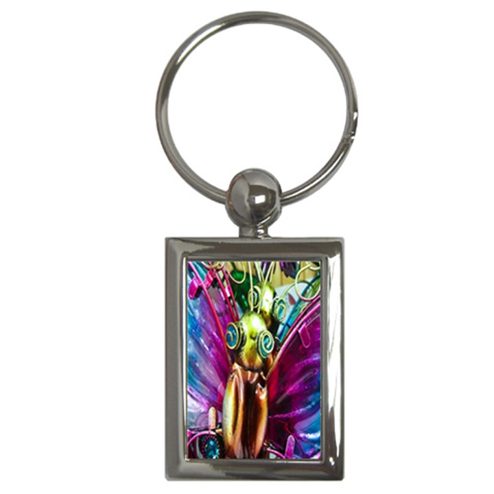 Magic Butterfly Art In Glass Key Chains (Rectangle) 