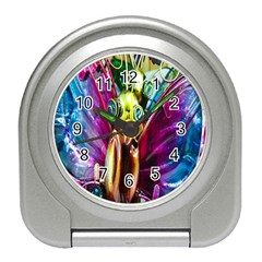 Magic Butterfly Art In Glass Travel Alarm Clocks by Nexatart