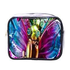 Magic Butterfly Art In Glass Mini Toiletries Bags by Nexatart