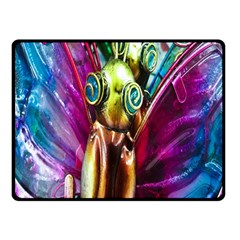 Magic Butterfly Art In Glass Fleece Blanket (small) by Nexatart