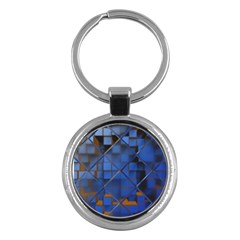 Glass Abstract Art Pattern Key Chains (round)  by Nexatart