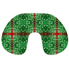 Geometric Seamless Pattern Digital Computer Graphic Travel Neck Pillows