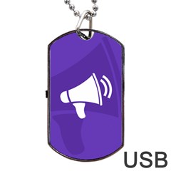 Announce Sing White Blue Dog Tag Usb Flash (two Sides)