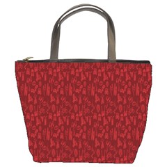 Bicycle Guitar Casual Car Red Bucket Bags by Mariart