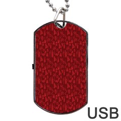 Bicycle Guitar Casual Car Red Dog Tag Usb Flash (one Side) by Mariart