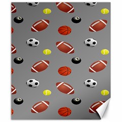 Balltiled Grey Ball Tennis Football Basketball Billiards Canvas 20  X 24   by Mariart