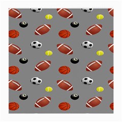 Balltiled Grey Ball Tennis Football Basketball Billiards Medium Glasses Cloth (2-side) by Mariart