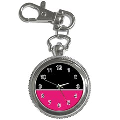 Black Pink Line White Key Chain Watches by Mariart