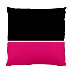 Black Pink Line White Standard Cushion Case (one Side) by Mariart