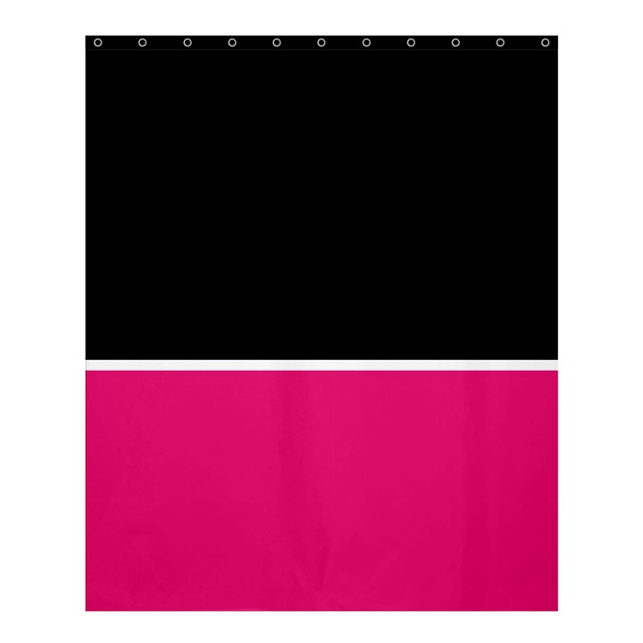 Black Pink Line White Shower Curtain 60  x 72  (Medium) 