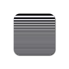 Black White Line Rubber Coaster (square) 