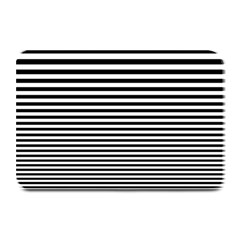 Black White Line Plate Mats