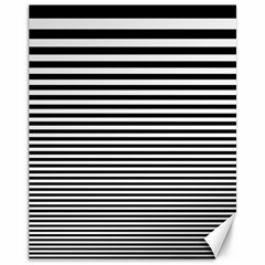 Black White Line Canvas 11  X 14  