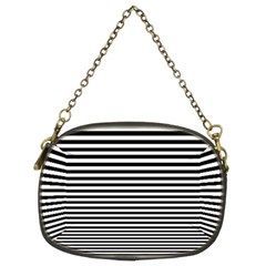 Black White Line Chain Purses (two Sides)  by Mariart