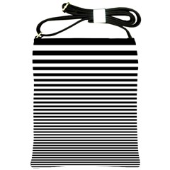 Black White Line Shoulder Sling Bags by Mariart