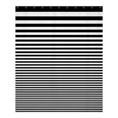 Black White Line Shower Curtain 60  X 72  (medium) 