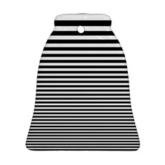 Black White Line Bell Ornament (two Sides) by Mariart