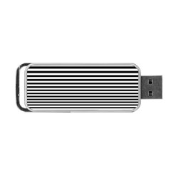 Black White Line Portable Usb Flash (one Side)