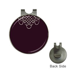 Black Cherry Scrolls Purple Hat Clips With Golf Markers by Mariart