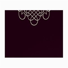 Black Cherry Scrolls Purple Small Glasses Cloth (2-side) by Mariart