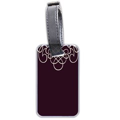 Black Cherry Scrolls Purple Luggage Tags (two Sides)