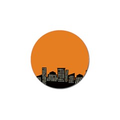 City Building Orange Golf Ball Marker