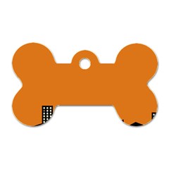 City Building Orange Dog Tag Bone (two Sides) by Mariart