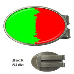 Critical Points Line Circle Red Green Money Clips (oval) 