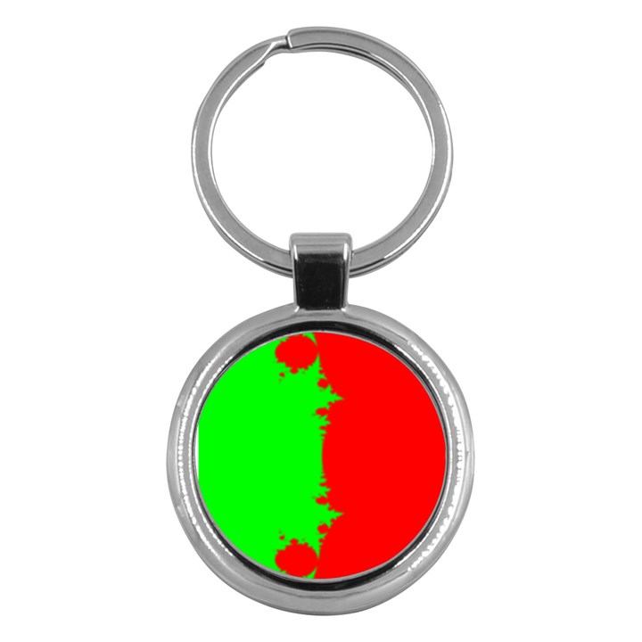 Critical Points Line Circle Red Green Key Chains (Round) 