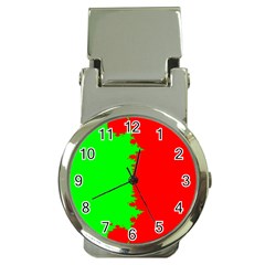 Critical Points Line Circle Red Green Money Clip Watches