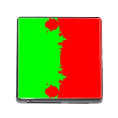 Critical Points Line Circle Red Green Memory Card Reader (square)