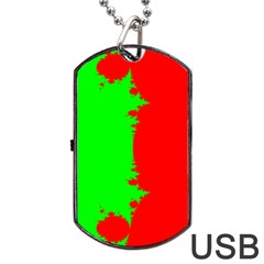 Critical Points Line Circle Red Green Dog Tag Usb Flash (one Side) by Mariart