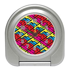 Color Red Yellow Blue Graffiti Travel Alarm Clocks by Mariart
