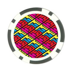 Color Red Yellow Blue Graffiti Poker Chip Card Guard (10 Pack) by Mariart