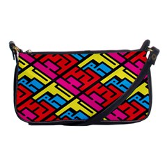 Color Red Yellow Blue Graffiti Shoulder Clutch Bags by Mariart