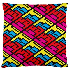 Color Red Yellow Blue Graffiti Large Cushion Case (one Side)
