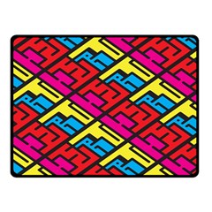 Color Red Yellow Blue Graffiti Double Sided Fleece Blanket (small) 