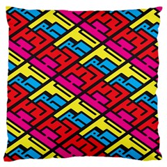 Color Red Yellow Blue Graffiti Standard Flano Cushion Case (one Side) by Mariart