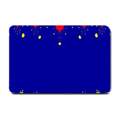 Critical Points Line Circle Red Blue Yellow Small Doormat 