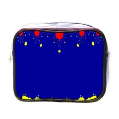 Critical Points Line Circle Red Blue Yellow Mini Toiletries Bags
