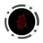 Dendron Diffusion Aggregation Flower Floral Leaf Red Black Poker Chip Card Guard (10 pack) Front