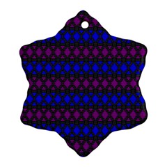 Diamond Alt Blue Purple Woven Fabric Ornament (snowflake)