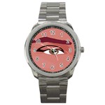 Eye Difficulty Red Sport Metal Watch Front