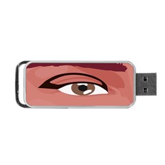 Eye Difficulty Red Portable Usb Flash (one Side) by Mariart