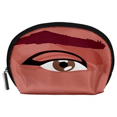 Eye Difficulty Red Accessory Pouches (large)  by Mariart