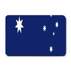 Flag Star Blue Green Yellow Small Doormat  by Mariart