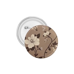 Floral Flower Rose Leaf Grey 1 75  Buttons