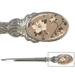Floral Flower Rose Leaf Grey Letter Openers by Mariart