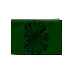 Dendron Diffusion Aggregation Flower Floral Leaf Green Purple Cosmetic Bag (Medium)  Back