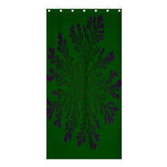 Dendron Diffusion Aggregation Flower Floral Leaf Green Purple Shower Curtain 36  X 72  (stall)  by Mariart